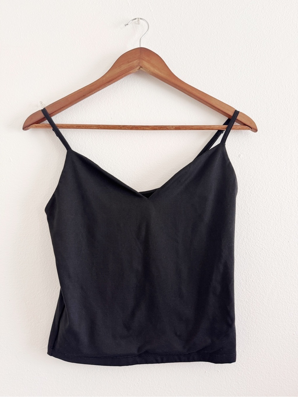 Pink Style Black V-Neck Spaghetti Strap Cami small